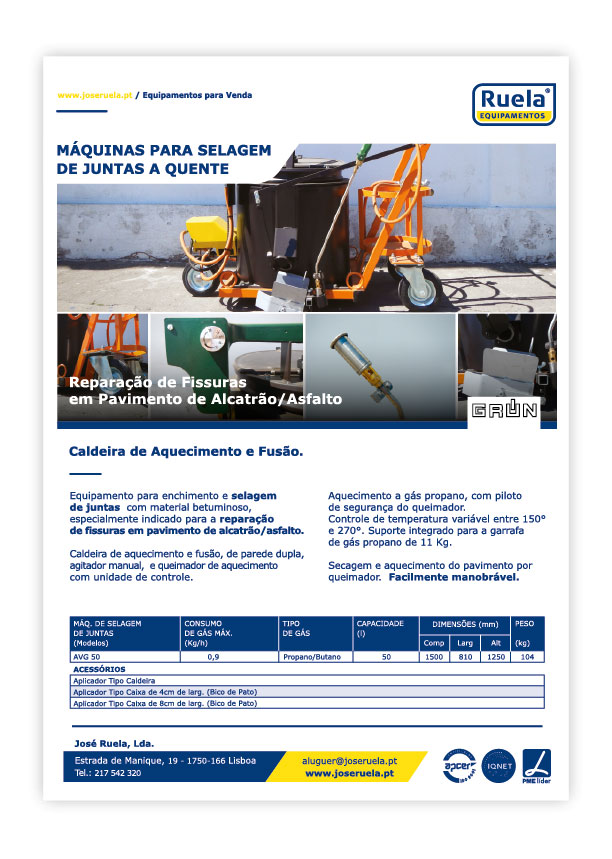 Venda de Máquinas de Selagem de Juntas – Ruela Equipamentos