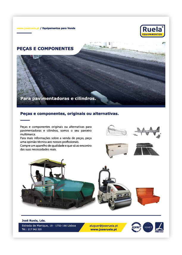 Venda de Peças para pavimentadoras e Cilindros – Ruela Equipamentos
