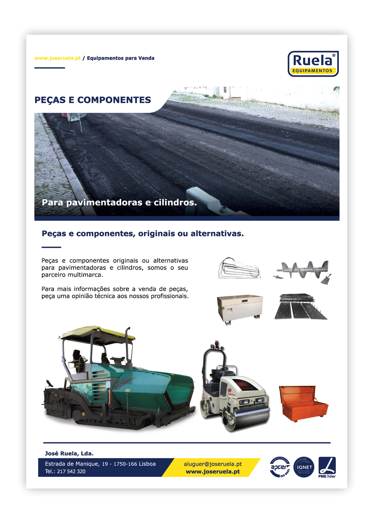 Venda de Peças para pavimentadoras e Cilindros – Ruela Equipamentos