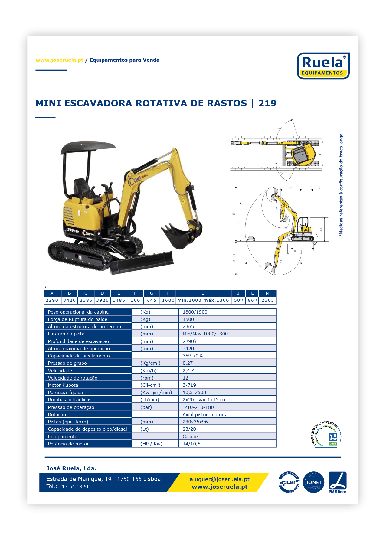 Venda de Mini Escavadoras – Ruela Equipamentos