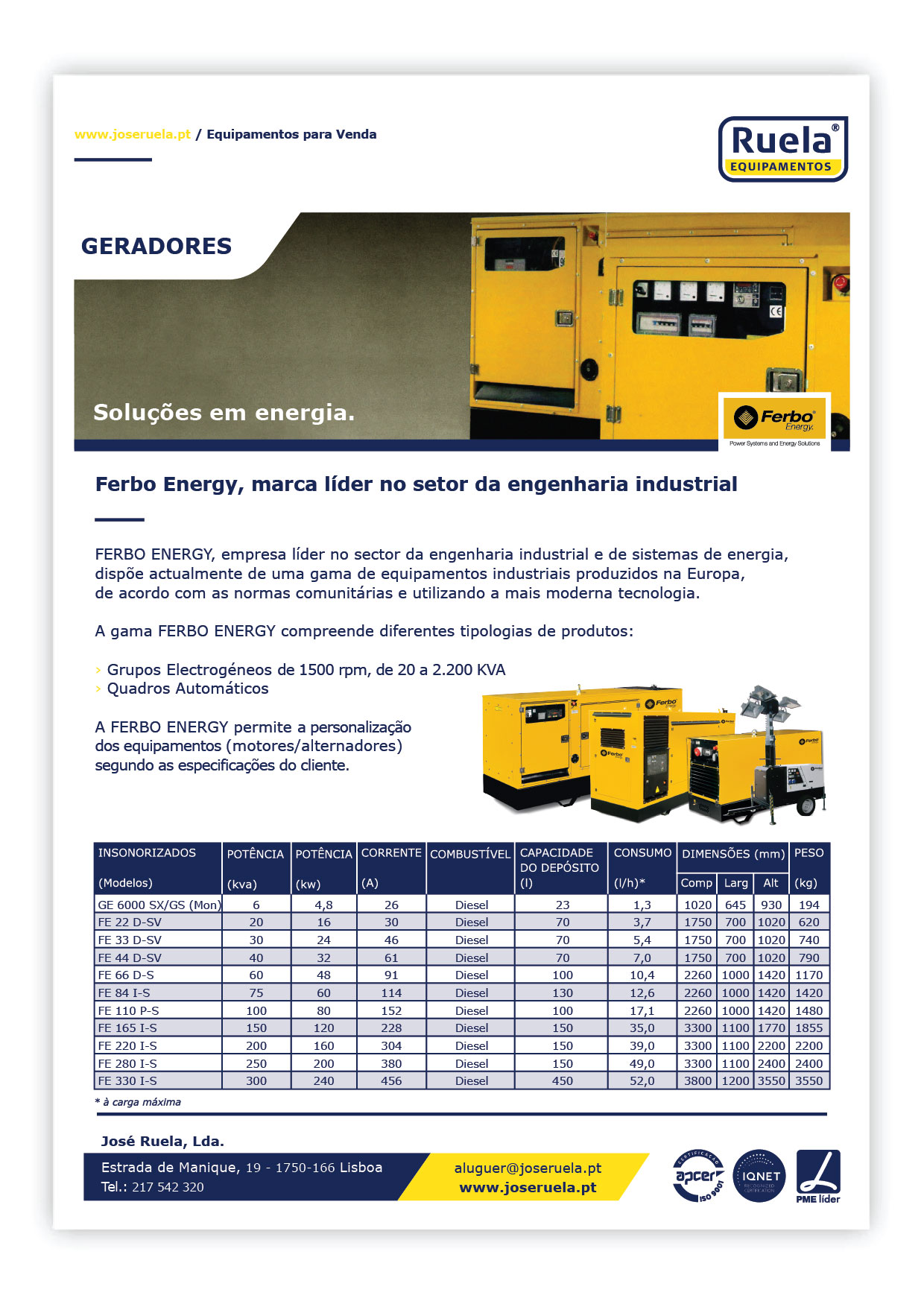 Vendas de Geradores Diesel – Ruela Equipamentos