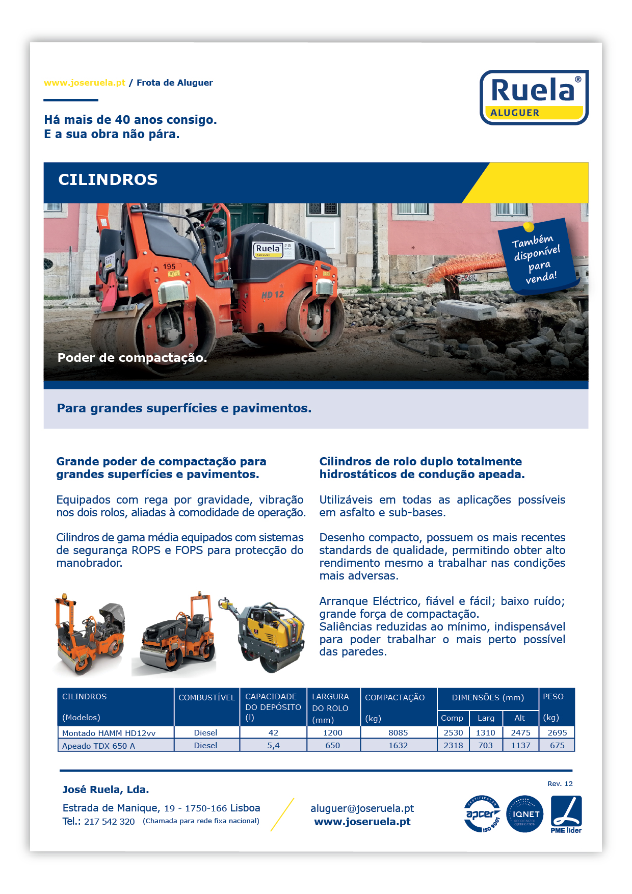 Aluguer de Cilindros – Ruela Aluguer