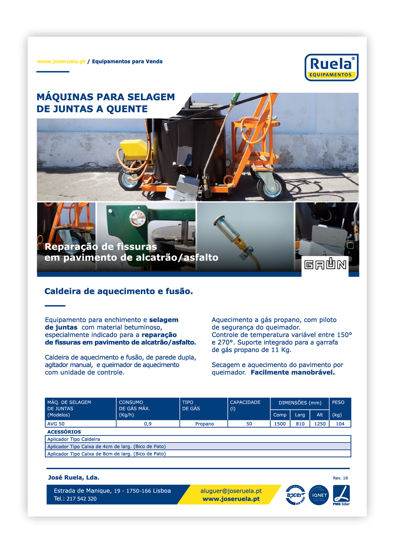 Venda de Máquinas de Selagem de Juntas – Ruela Equipamentos