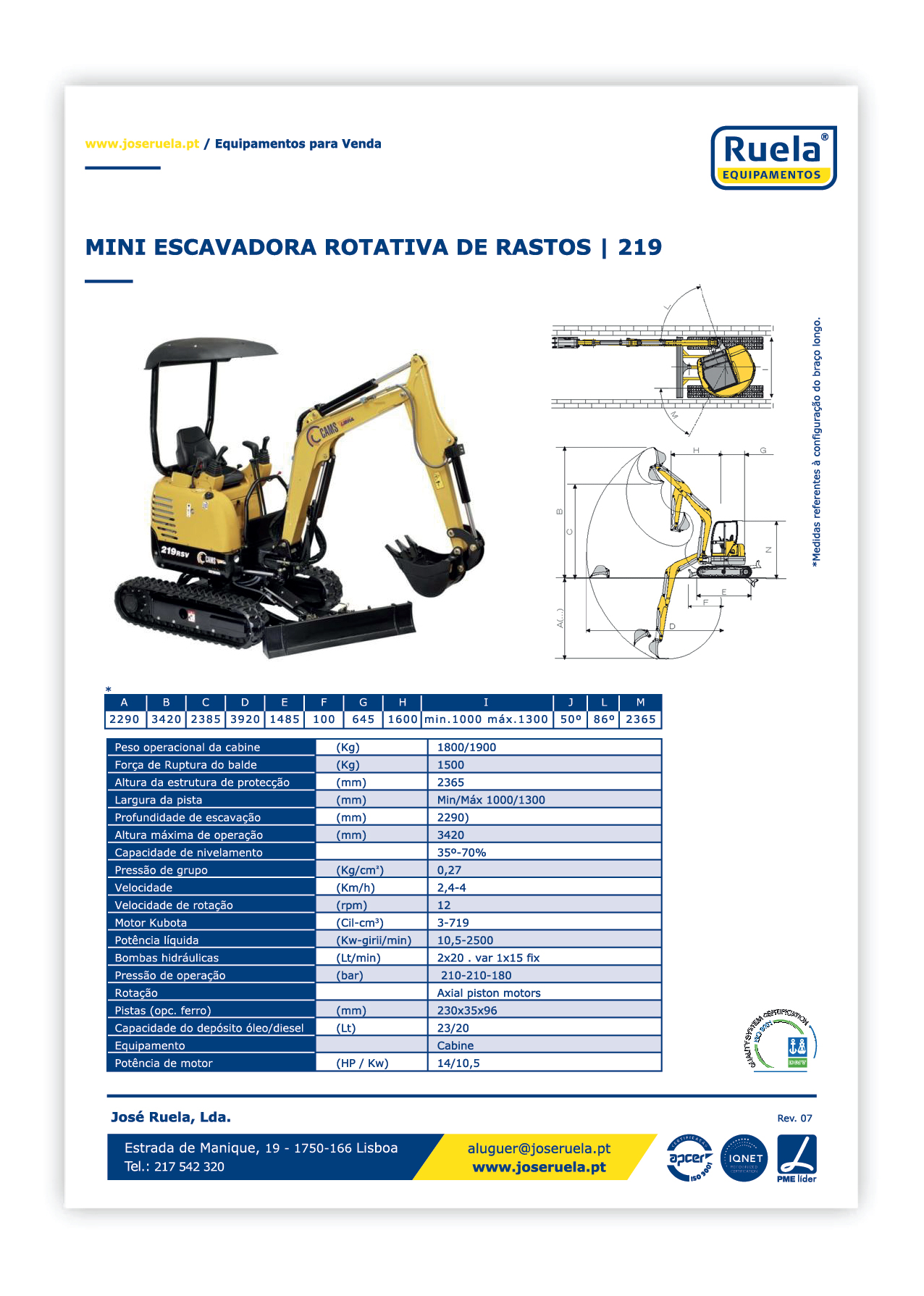 Venda de Mini Escavadoras – Ruela Equipamentos